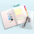Kokuyo 2Way PINK Sticky Pads Loose Leaf Smart Ring Binder Spiral Notebook with Ruler Index Sticky Notes Planner Sticky | 20 Sheets WSG-RUT41