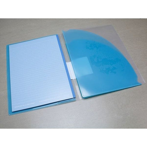 Kokuyo B5 Campus BLUE Cover Notebook Dotted 7 mm Rule 2 Pocket Folder Plastic Folder | 623A-B