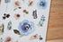 MU Lifestyle Print-On Stickers Rub-On Stickers Transfer Stickers Translucent Stickers 032 | Black Swan Blue Roses