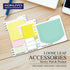 Kokuyo 2Way BRIGHT YELLOW Sticky Pads Loose Leaf Smart Ring Binder Spiral Notebook Ruler Index Sticky Notes | 80 Sheets WSG-RUS42