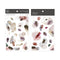 MU Lifestyle Print-On Stickers Rub-On Stickers Transfer Stickers Translucent Stickers 179 | Watercolor Burgundy Coffee Gray Accents