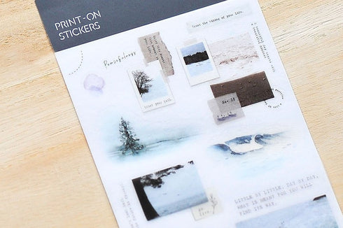 MU Lifestyle Print-On Stickers Rub-On Stickers Transfer Stickers Translucent Stickers 177 | Find Your Soul Sea Waves Ocean Forest Trees