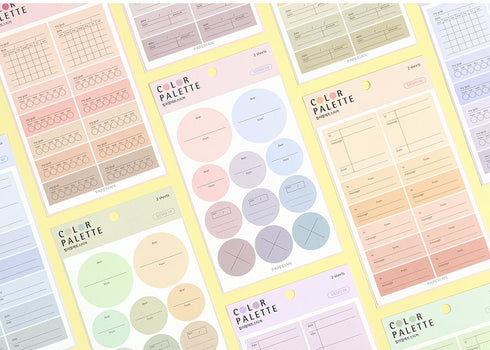 PAPERIAN EXPENSE BROWN Color Palette Stickers Square Stickers Rectangle Stickers Budgeting Stickers Color Coordinated Sticker | M1