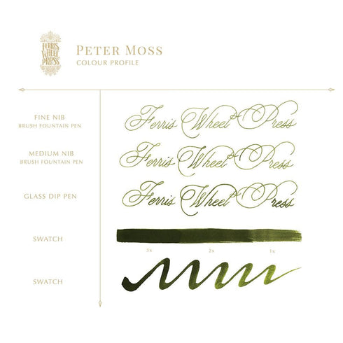 Ferris Wheel Press The BOOKSHOPPE Collection 3 Pack Charger Samples Fountain Pen Ink Dip Pen Ink Bottle Ink | Three 5ml Bottles PMW