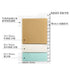 Kokuyo 2Way KRAFT & BLUE Sticky Pads Loose Leaf Smart Ring Binder Spiral Notebook Ruler Index Sticky Notes | 60 Sheets WSG-RUS43