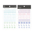 MU Lifestyle Print-On Stickers Rub-On Stickers Transfer Stickers Translucent Stickers 025 | Pastel Triangles Paster CIrcles Pastel Blocks