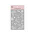 MU Lifestyle Print-On Stickers SILVER FOIL Rub-On Stickers Transfer Stickers 03 | Beginning Roses Foliage Flowers