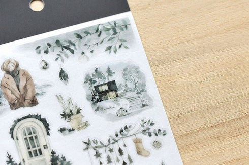 MU Lifestyle HOLIDAY CHRISTMAS Print-On Stickers Rub-On Stickers Transfer Stickers Translucent Stickers 1005 | Outdoor Decorations