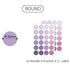 PAPERIAN YELLOW ROUND Color Palette Stickers Round Stickers Blank Stickers Circle Stickers Color Coordinated Sticker | R07