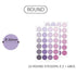 PAPERIAN PINK ROUND Color Palette Stickers Round Stickers Blank Stickers Circle Stickers Color Coordinated Sticker | R02