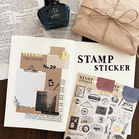 Mind Wave Seals WORD STAMP Stickers Vintage Phrases Retro Sayings Ephemera Stamps Word Stickers Seals Bujo | 80882
