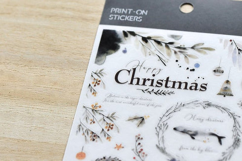 MU Lifestyle HOLIDAY CHRISTMAS Print-On Stickers Rub-On Stickers Transfer Stickers Translucent Stickers 1003 | Wildlife Ocean Life