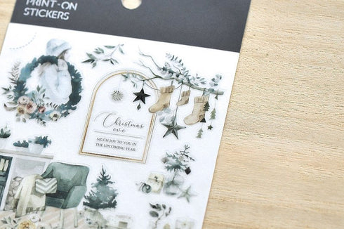 MU Lifestyle HOLIDAY CHRISTMAS Print-On Stickers Rub-On Stickers Transfer Stickers Translucent Stickers 1005 | Outdoor Decorations