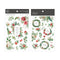 MU Lifestyle HOLIDAY CHRISTMAS Print-On Stickers Rub-On Stickers Transfer Stickers Translucent Stickers 1007 | Christmas Wreaths Holiday