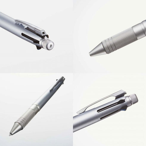 Uni Jetstream ICE SILVER 0.5mm 4&1 Metal 4 Color 0.5 mm Ballpoint Multi Pen Pencil Available Pen Body Knock Multi Body | MSXE5200A