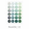 PAPERIAN GREEN ROUND Color Palette Stickers Round Stickers Blank Stickers Circle Stickers Color Coordinated Sticker | R04