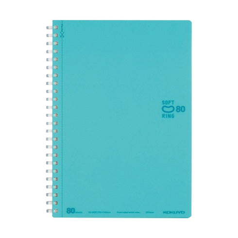 Kokuyo B5 Soft Ring B5 BLUE GREEN Notebook Dotted Line 6mm Rule | 80 Sheets SV308BT