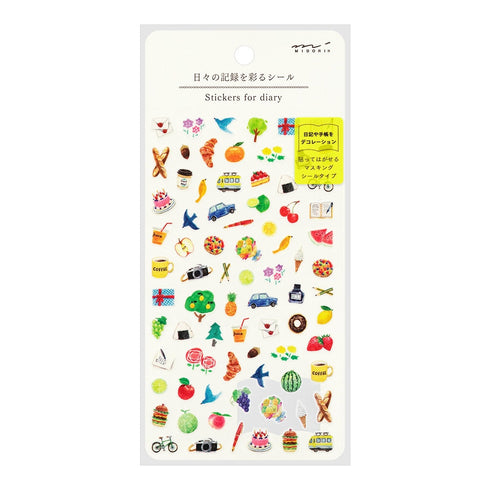 Midori WEATHER Sticker for DIARY Series Stickers Washi Tape Stickers Repositionable Stickers Movable Stickers Tiny Stickers Bujo | 2564