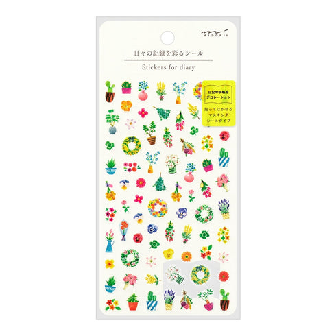 Midori Flower Frames Borders Outline Sticker for DIARY Series Stickers Washi Tape Stickers Repositionable Stickers Bujo Stickers | 2570