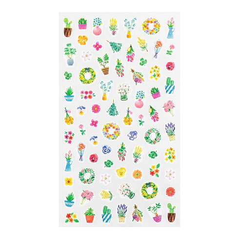 Midori PLANTS Sticker for DIARY Series Stickers Washi Tape Stickers Repositionable Stickers Movable Stickers Tiny Stickers Bujo | 2565
