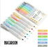 Dianshi RETRACTABLE FLUORESCENT Color Highlighter Set Refillable Highlighter Set Eco Conscious Four Series Six Pen Set 24 Colors | DS-805S
