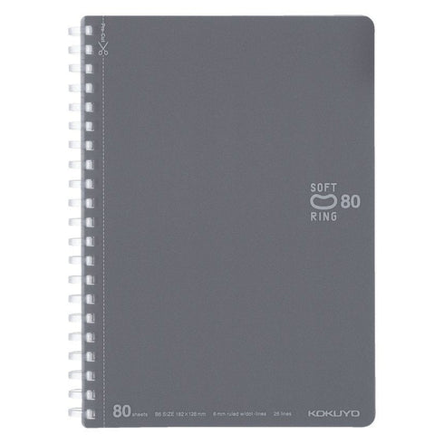 Kokuyo B6 Soft Ring B6 ORANGE Notebook Dotted Line 6mm Rule | SV348BT 80 Sheets