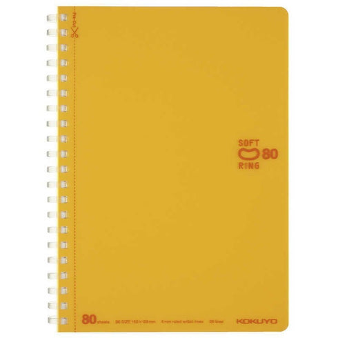 Kokuyo B6 Soft Ring B6 GREEN Notebook Dotted Line 6mm Rule | SV348BT 80 Sheets