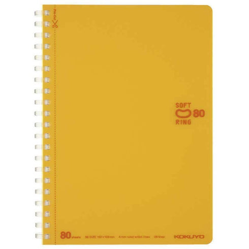 Kokuyo B6 Soft Ring B6 BLUE GREEN Notebook Dotted Line 6mm Rule | SV348BT 80 Sheets