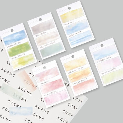 Scene DREAMING Watercolor Translucent Sticky Notes Transparent Sticky Notes Vellum Sticky Notes | 60 Notes K-SCE-1