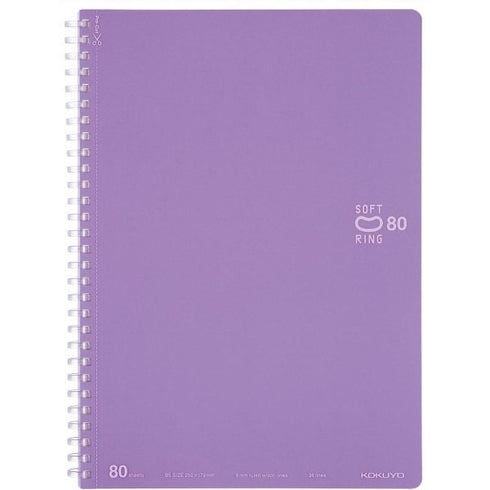 Kokuyo B5 Soft Ring B5 GRAY Notebook Dotted Line 6mm Rule | 80 Sheets SV308BT