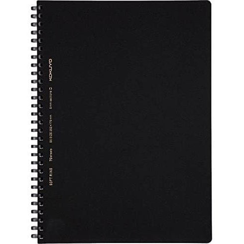 Kokuyo A5 Soft Ring BUSINESS Series BLACK 5MM GRID Notebook Sustainable Notebook | 70 Sheets SV437S5