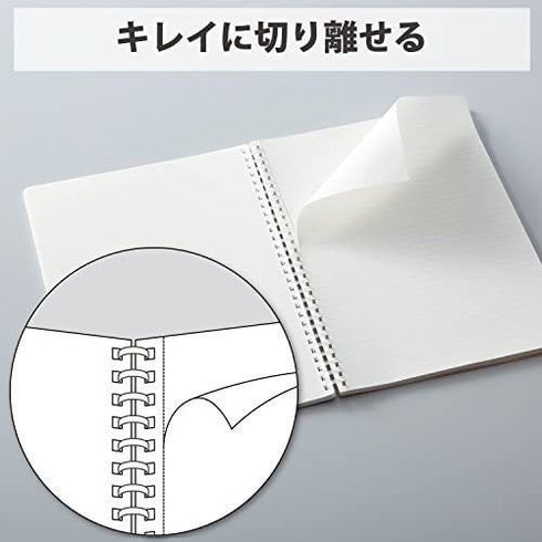 Kokuyo A5 Soft Ring BUSINESS Series BLACK 5MM GRID Notebook Sustainable Notebook | 70 Sheets SV437S5