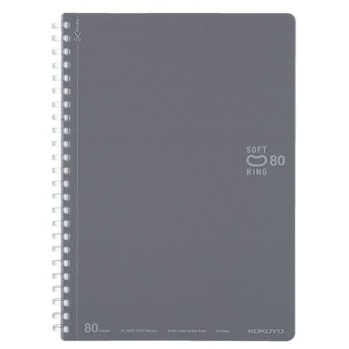 Kokuyo A5 Soft Ring BLUE GREEN Notebook Dotted Line 6 mm Rule | 80 Sheets SV338BT