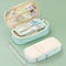 ANGOO MINT GREEN Expandable Canvas Pen Case Pencil Case Expandable Case Storage Case