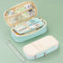 ANGOO MINT GREEN Expandable Canvas Pen Case Pencil Case Expandable Case Storage Case