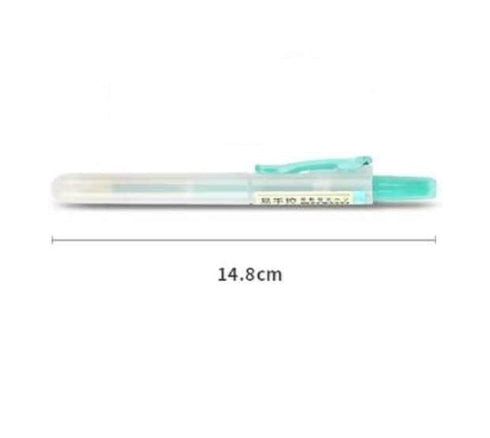 Dianshi RETRACTABLE RETRO Color Highlighter Set Refillable Highlighter Set Eco Conscious Four Series Six Pen Set 24 Colors | DS-805S