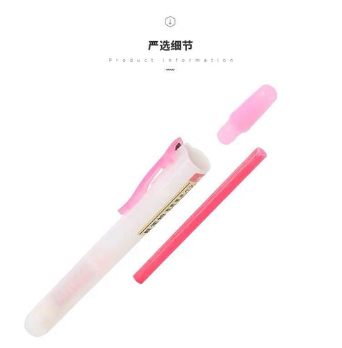 Dianshi RETRACTABLE SOFT Color Highlighter Set Refillable Highlighter Set Eco Conscious Four Series Six Pen Set 24 Colors | DS-805S