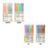 Dianshi RETRACTABLE MACAROON Color Highlighter Set Refillable Highlighter Set Eco Conscious Four Series Six Pen Set 24 Colors | DS-805S