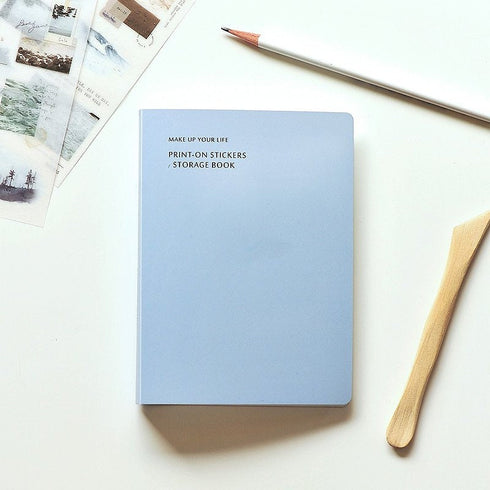 MU Lifestyle WHITE STORAGE Book Storage Binder Storage Wallet Print-On Stickers Rub -On Stickers Transfer Stickers Translucent Stickers