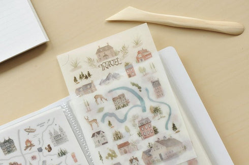 MU Lifestyle WHITE STORAGE Book Storage Binder Storage Wallet Print-On Stickers Rub -On Stickers Transfer Stickers Translucent Stickers