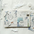 MU Lifestyle Print-On Stickers Rub -On Stickers Transfer Stickers Translucent Stickers 181 | Blue Flowers Foxes When Snow Melts