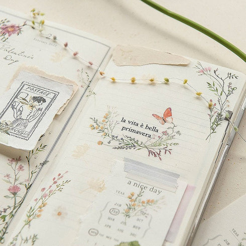 MU Lifestyle Print-On Stickers Rub -On Stickers Transfer Stickers Translucent Stickers 183 | Butterflies Butterfly Lavender Wildflowers