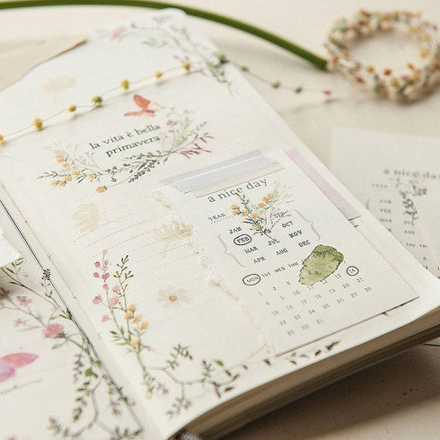 MU Lifestyle Print-On Stickers Rub -On Stickers Transfer Stickers Translucent Stickers 183 | Butterflies Butterfly Lavender Wildflowers