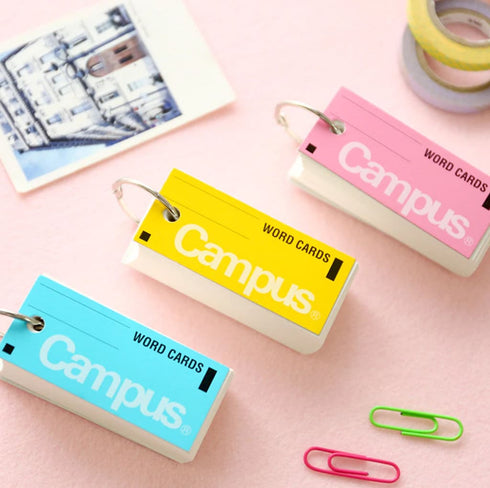 Kokuyo Campus BLACK with PCV COVER Word Card Fountain Pen Testing Journal Fountain Pen Ink Swatches Pen Swatches Ink Swatches