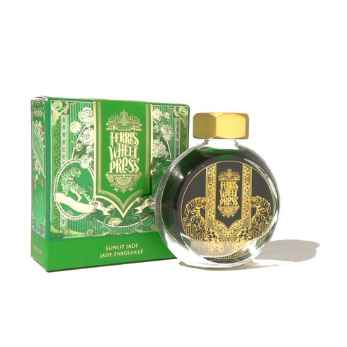 Ferris Wheel Press SUNLIT JADE SHIMMER Fountain Pen Ink Dip Pen Ink Calligraphy Ink Bottle Ink | 38ml