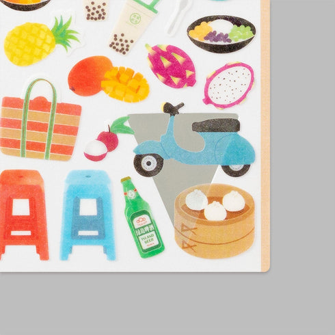 Midori Sticker Marché TAIWAN Boba Tea Dumplings Bubble Tea Washi Tape Stickers | 2452