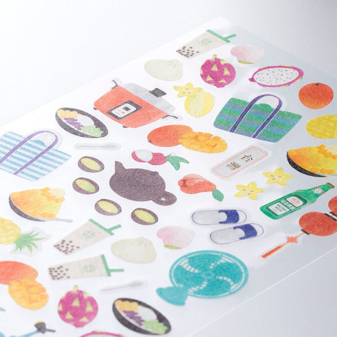 Midori Sticker Marché TAIWAN Boba Tea Dumplings Bubble Tea Washi Tape Stickers | 2452