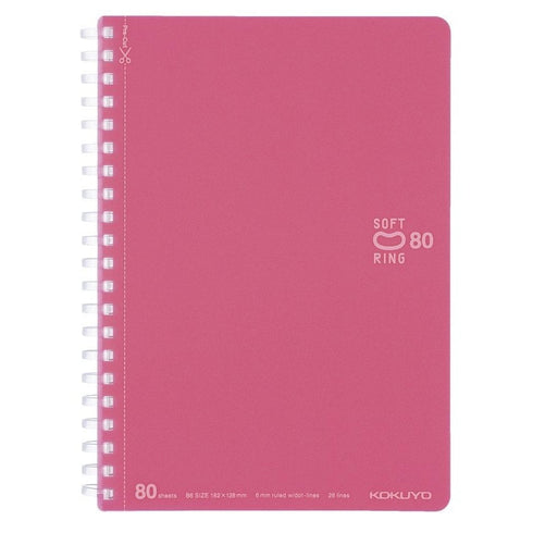 Kokuyo B6 Soft Ring BLACK Notebook 5mm Grid Notebook 5mm Graph Notebook | SV447S5 80 Sheets