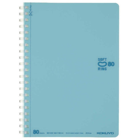 Kokuyo B6 Soft Ring B6 GREEN Notebook Dotted Line 6mm Rule | SV348BT 80 Sheets