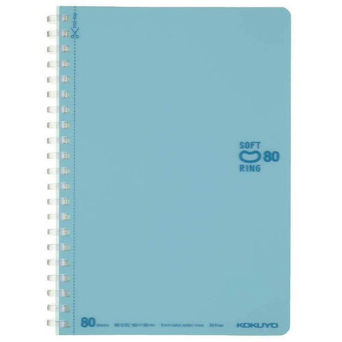 Kokuyo B6 Soft Ring BLACK Notebook 5mm Grid Notebook 5mm Graph Notebook | SV447S5 80 Sheets